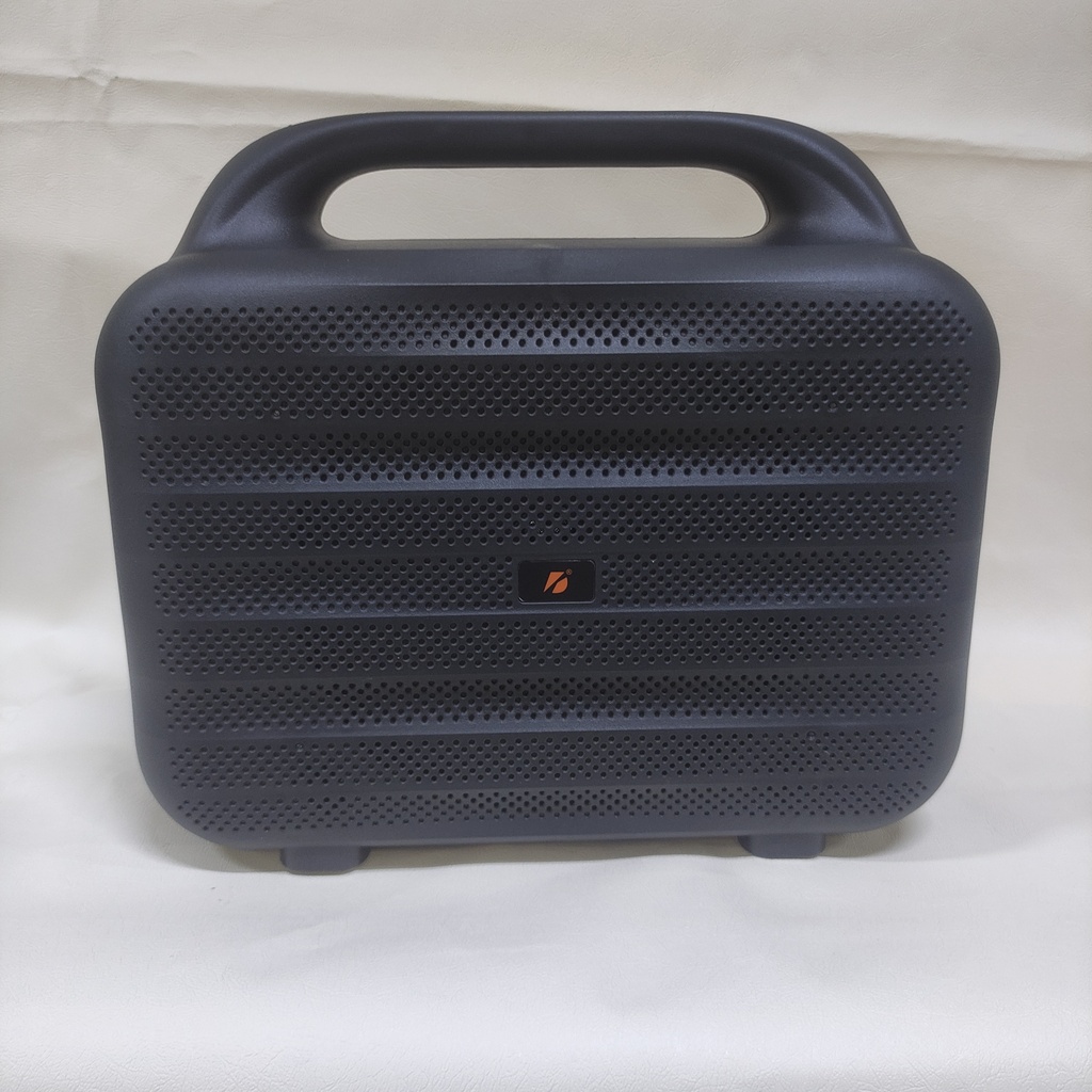 PARLANTE CON MICROFONO SOLAR , POWER BANK , LINTERNA Y FOCO