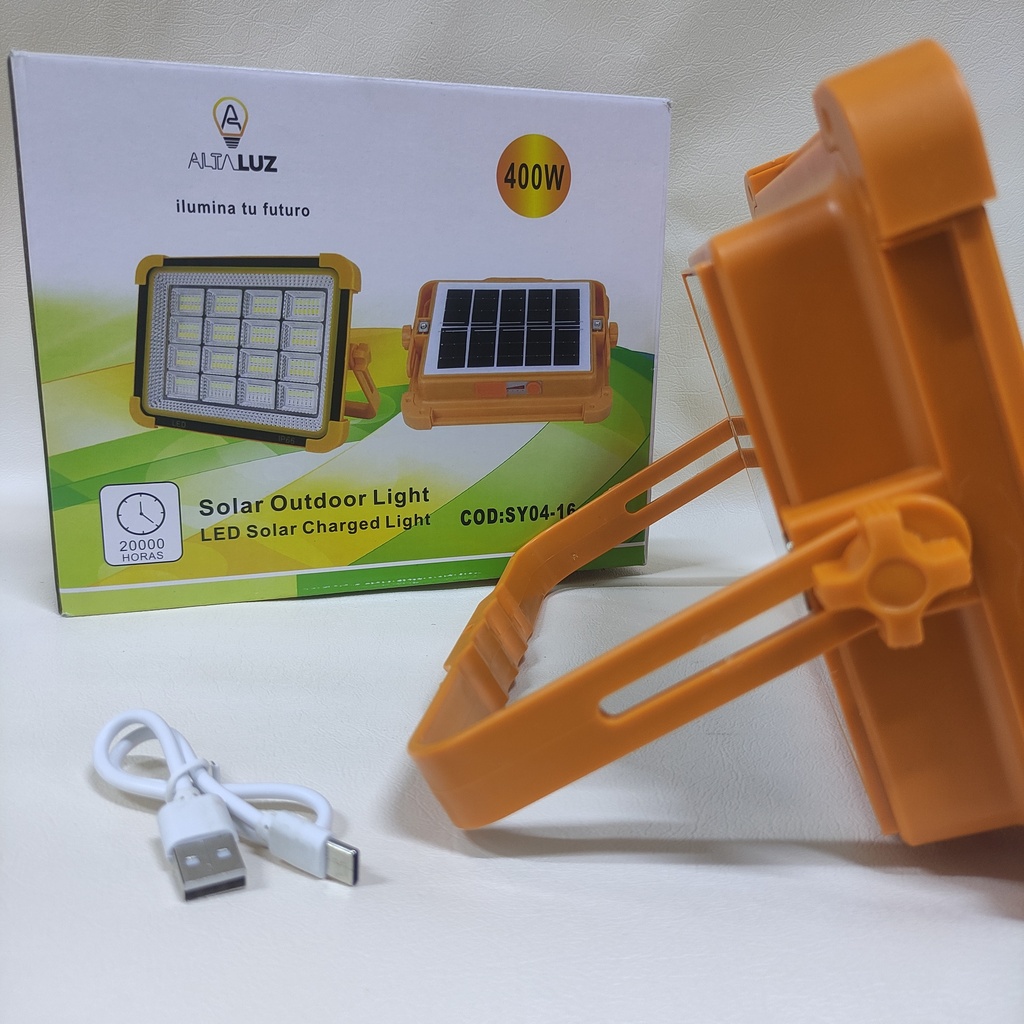 REFLECTOR RECARGABLE SOLAR 400W |SY04-16-400W|