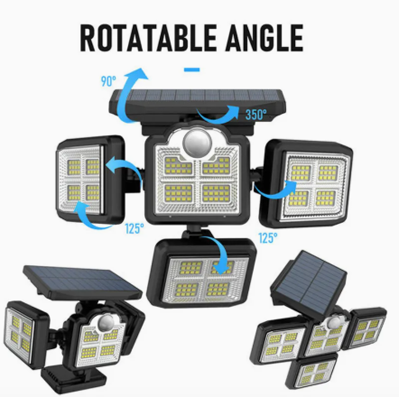 LUZ SOLAR 4 CUERPOS 198 LEDS JF-12687