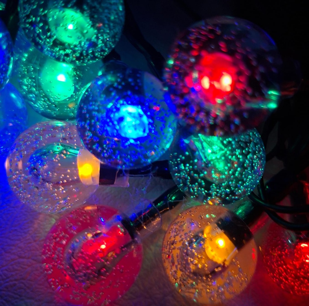 LUCES DE NAVIDAD SOLAR BOLITAS MULTICOLOR 5M-20 LED 