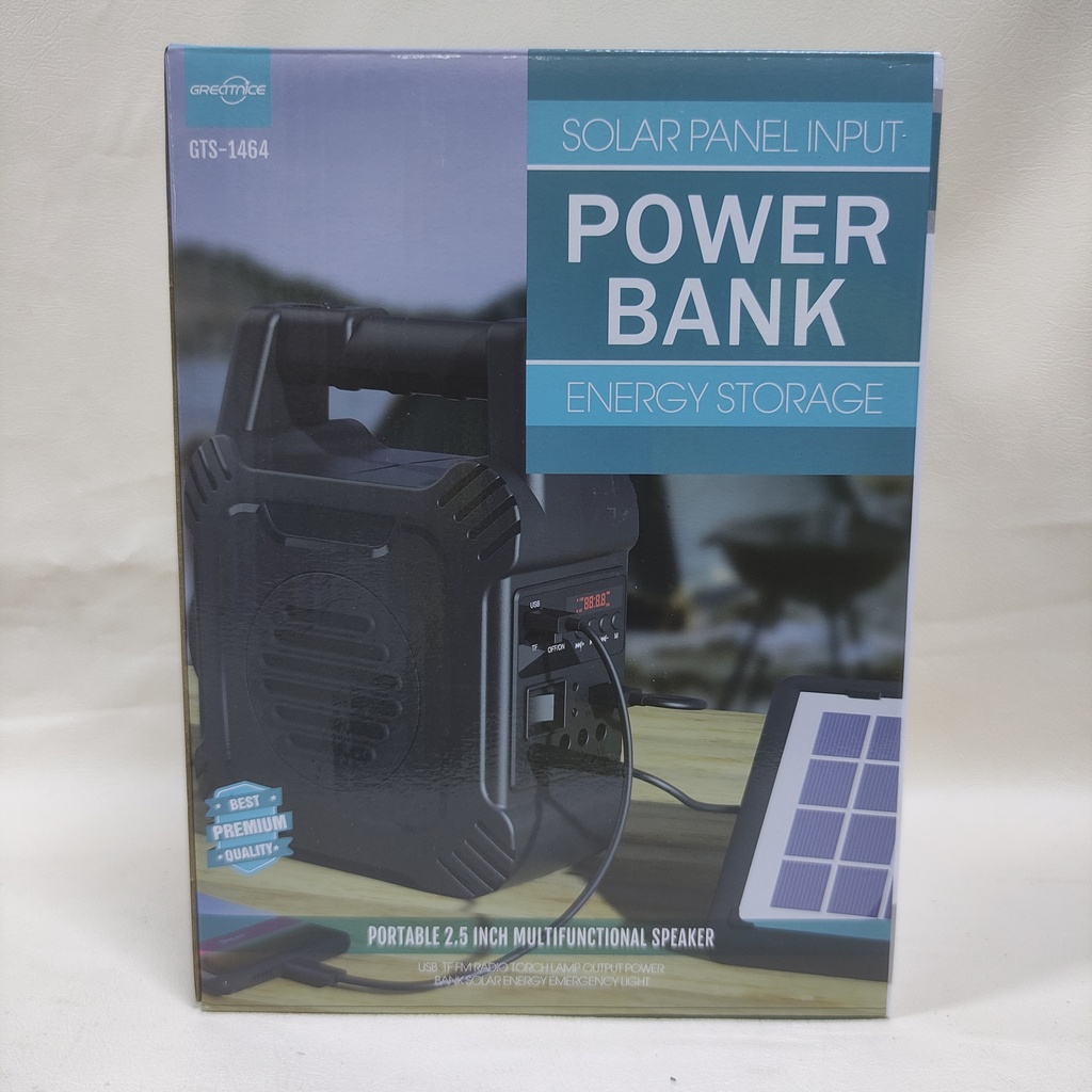 KIT RADIO , CARGADOR, LINTERNA CON PANEL SOLAR |GTS-1464|