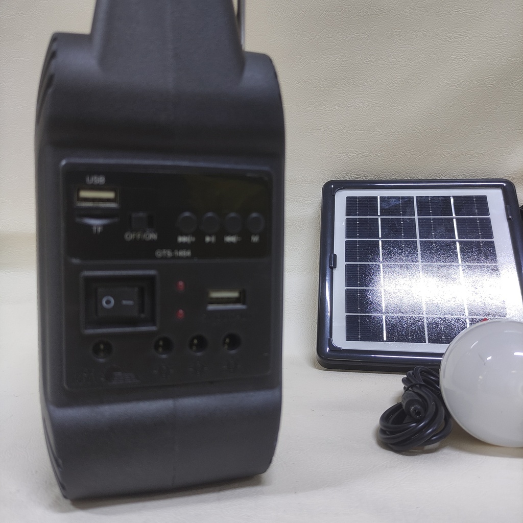 KIT RADIO , CARGADOR, LINTERNA CON PANEL SOLAR |GTS-1464|