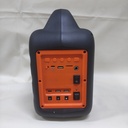 PARLANTE CON MICROFONO SOLAR , POWER BANK , LINTERNA Y FOCO