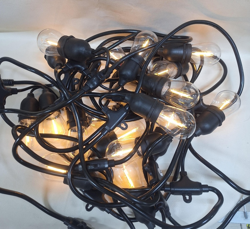 GUIRNALDA SOLAR DE 10m CON 20 FOCOS LUZ AMBAR |SD12146|