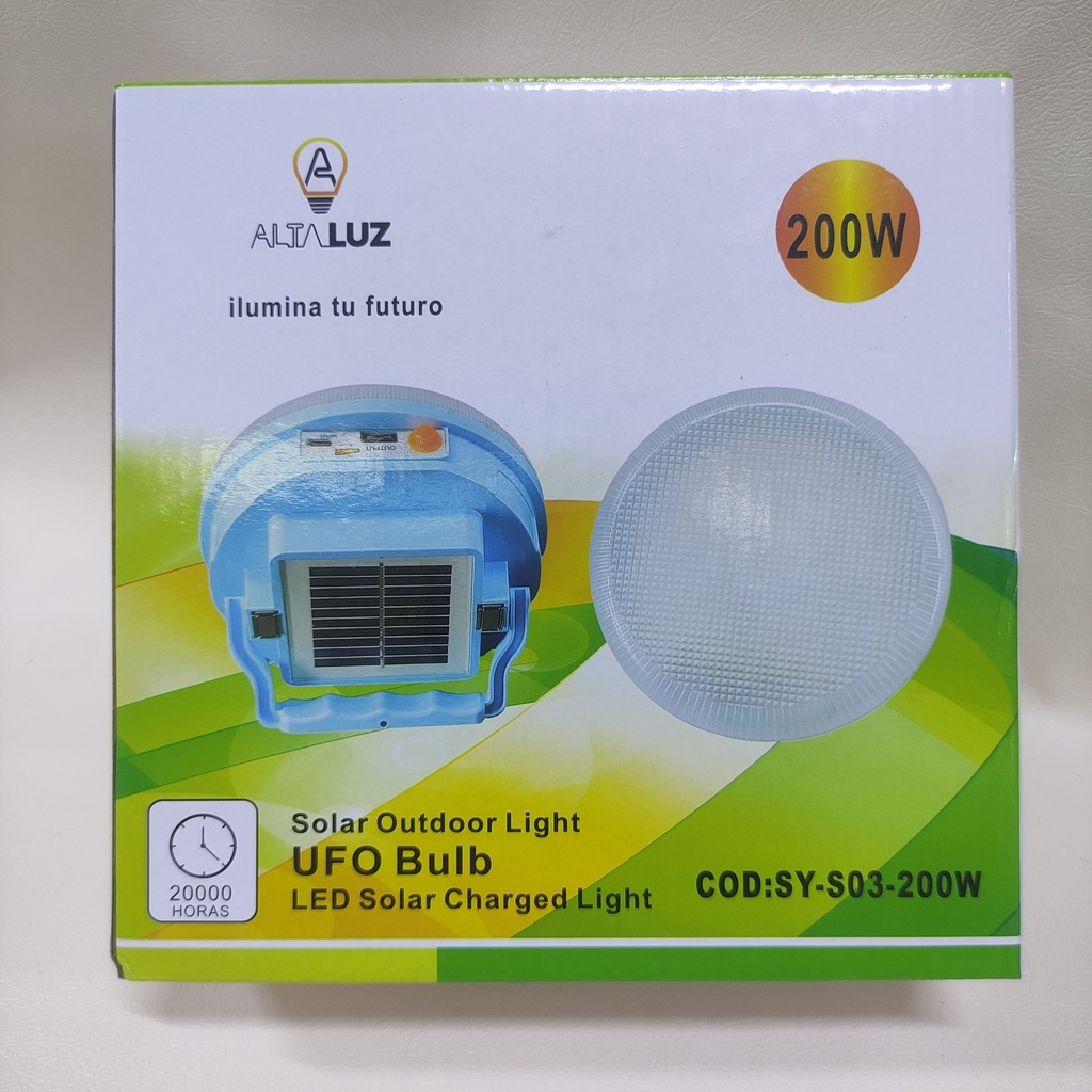 BOMBILLO RECARGABLE SOLAR 200W |SY-S03-200W|
