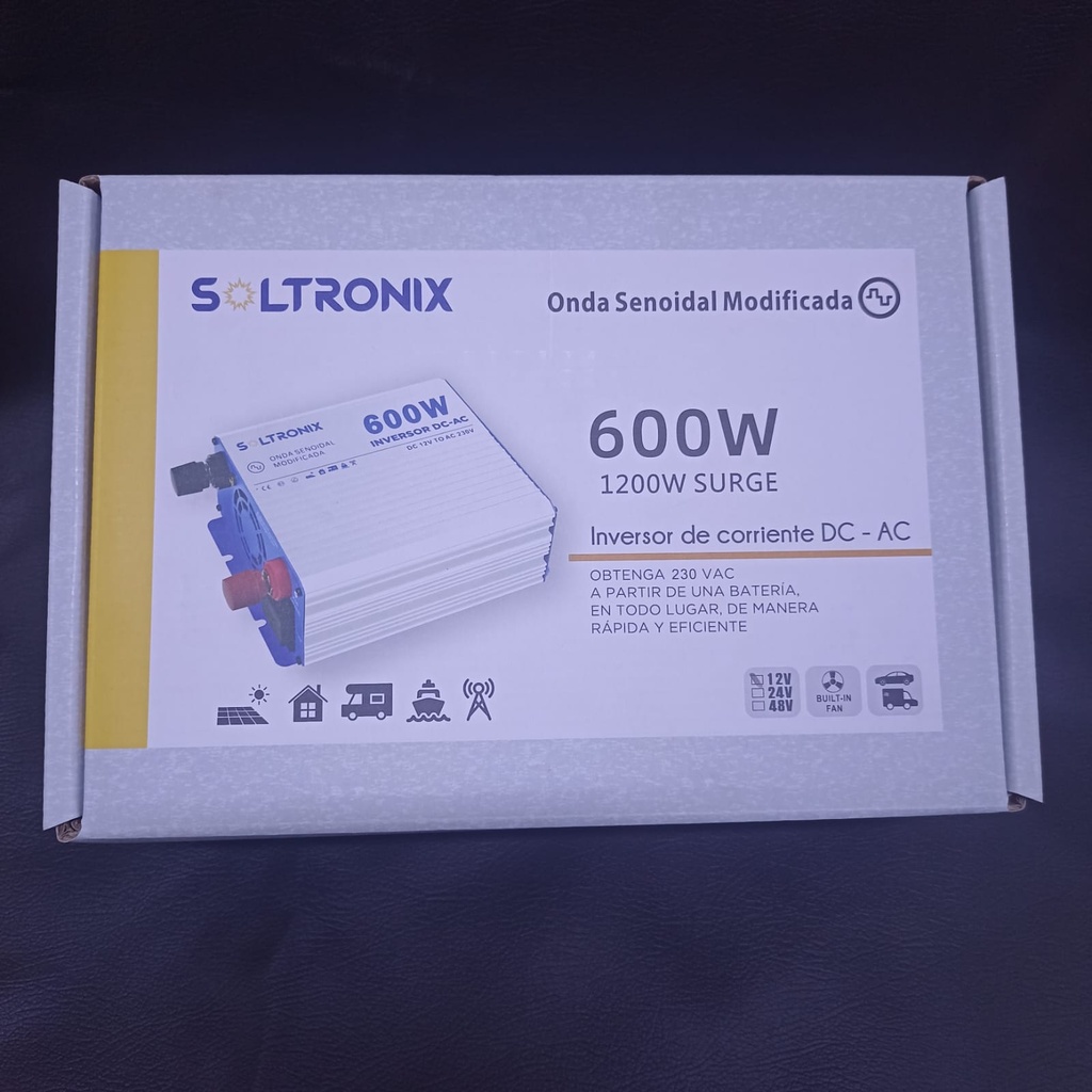 INVERSOR DE 600W-12V ONDA MODIFICADA SOLTRONIX