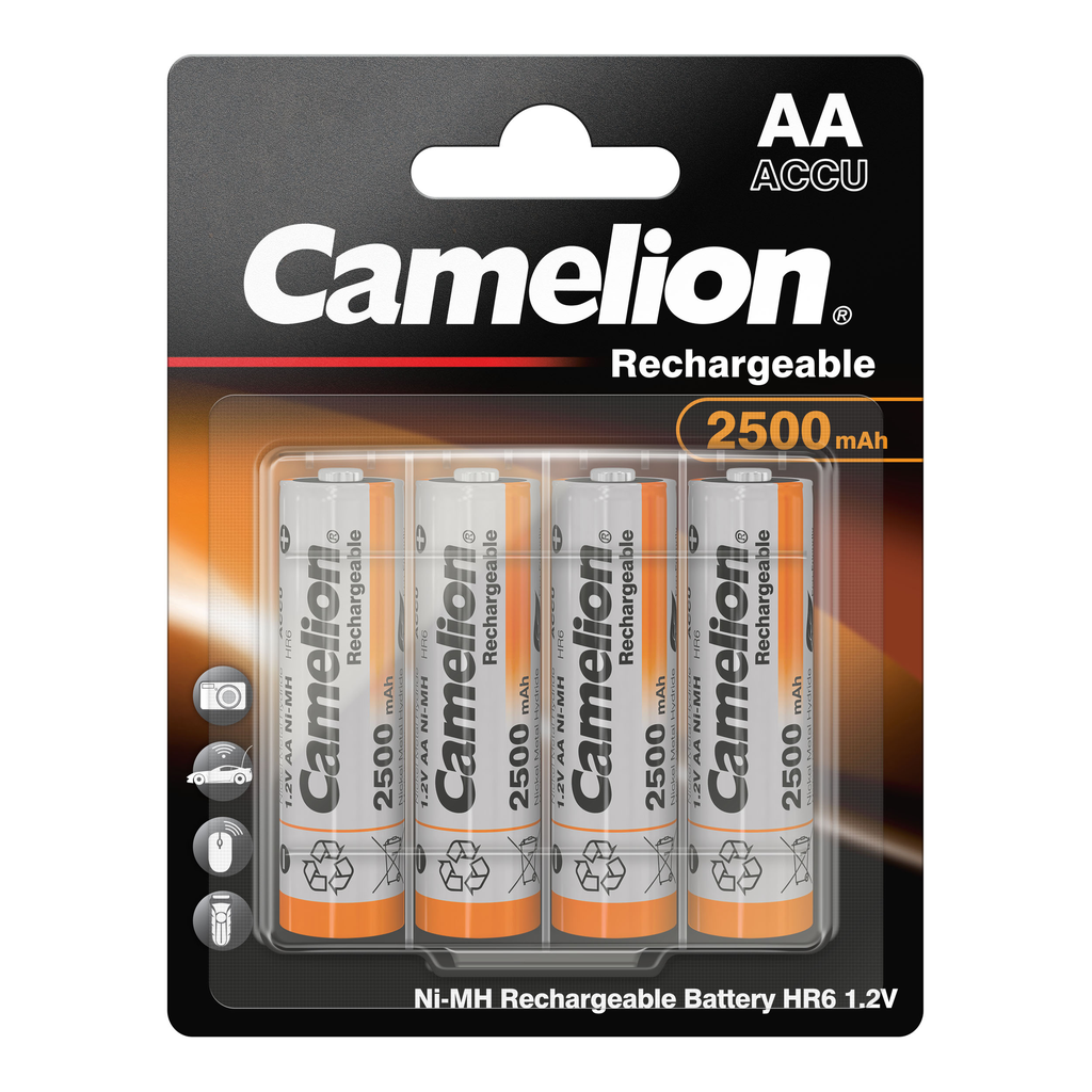 PILA RECARGABLE CAMELION AA 2500mAh BL/2 |CAA25BP2|
