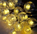 LUCES DE NAVIDAD SOLAR BOLITAS AMBAR 5M-20 LED 